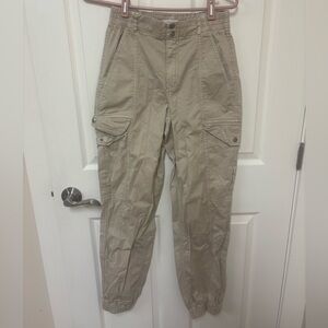 Garage Tan Cargo Pants with Button Flap Pockets